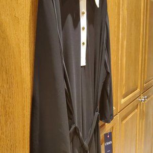 Chaps NWT Vintage Black dress with Ivory Collar 20W but runs small